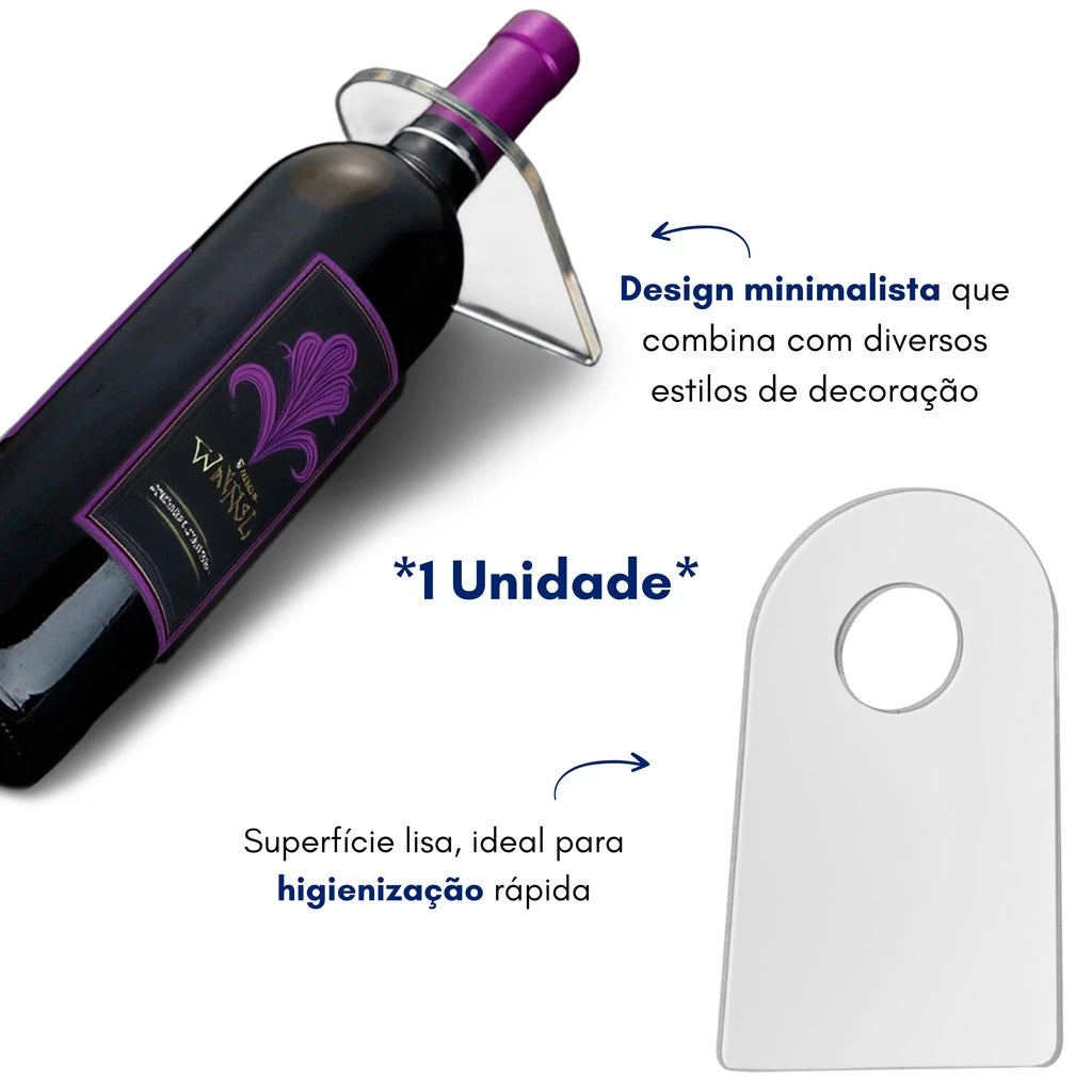 Suporte Acrílico para Vinho - Design Minimalista e Estável