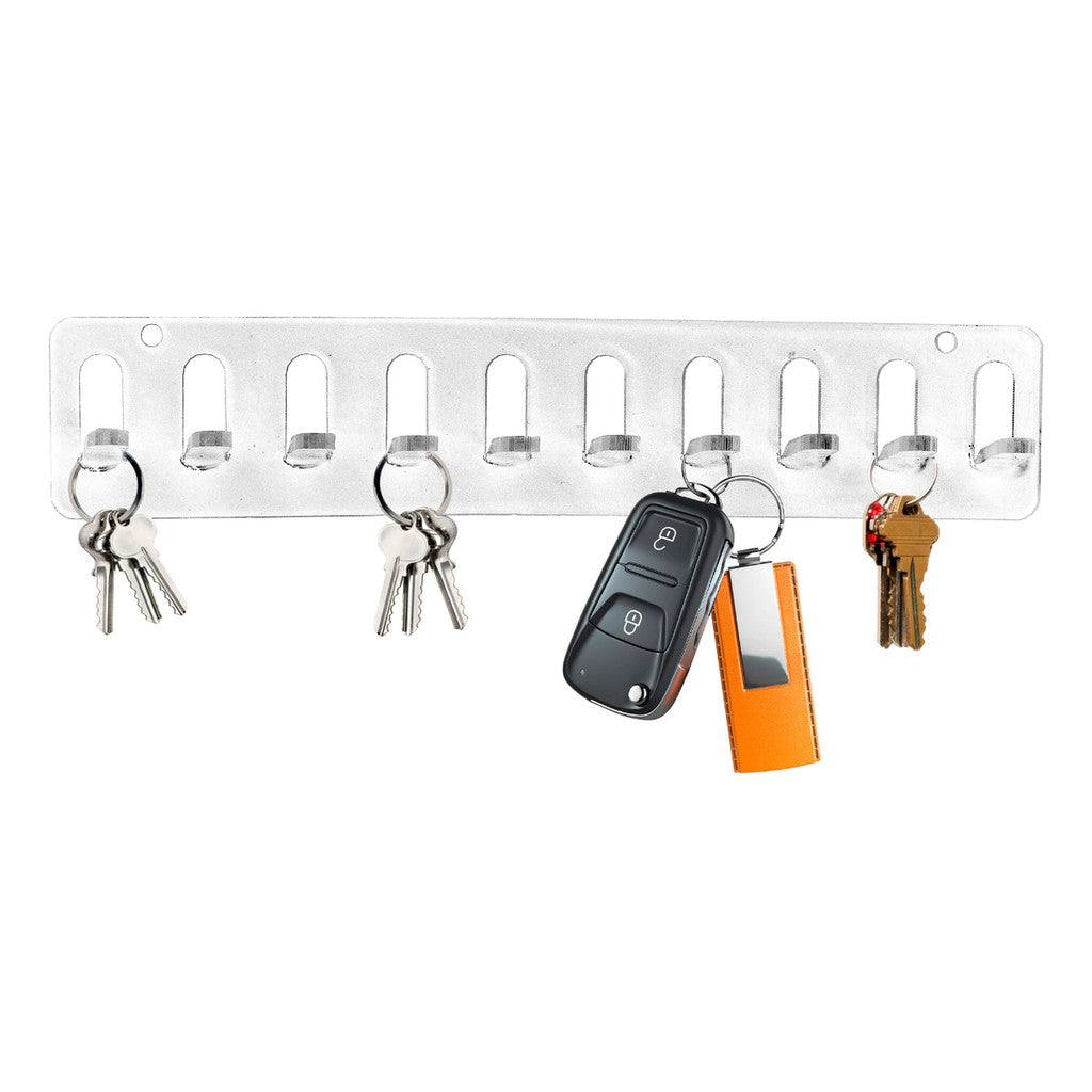 Suporte Pendurador Chaves 10 Ganchos Acrilico