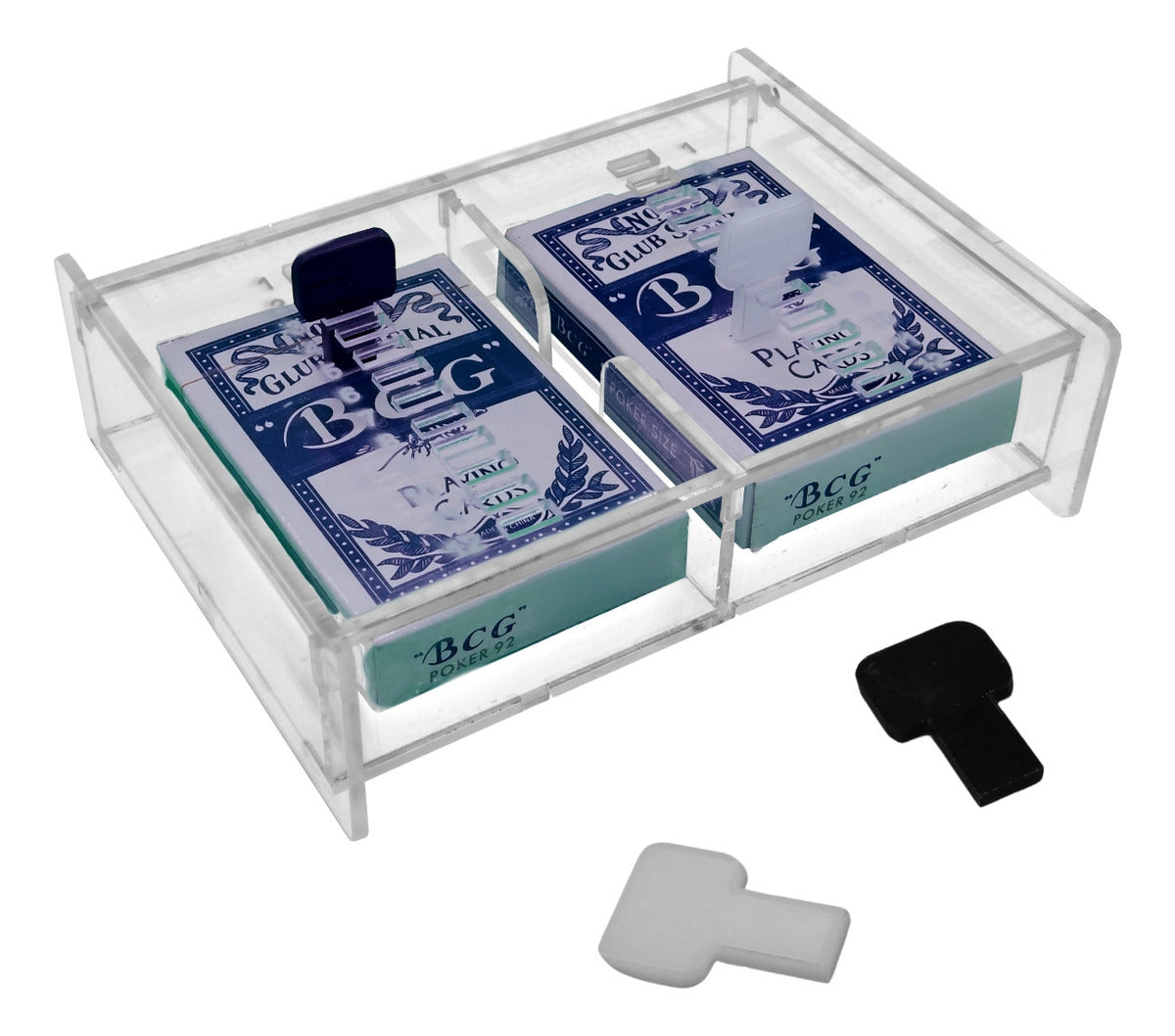 Caixa Estojo Baralho Cartas Acrilico 2 Decks