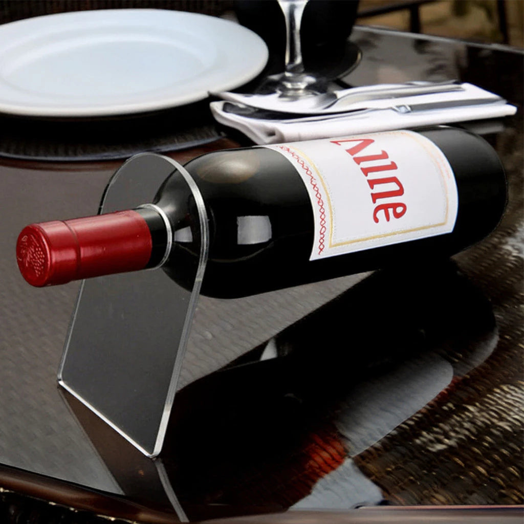 Suporte Acrílico para Vinho - Design Minimalista e Estável