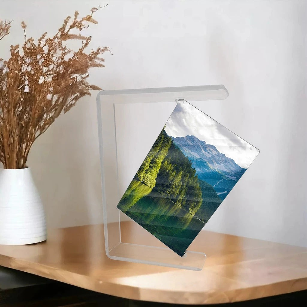 Kit 2 Porta Retrato Giratório A6 Foto Fotografia Suporte