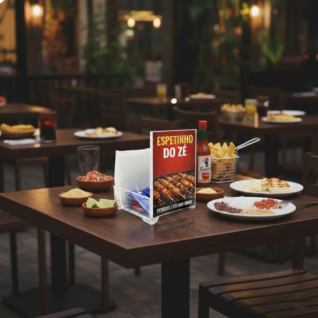 Porta Guardanapo Sache Organizador Mesa Comercial Restaurante Lanchonete Cafeteria Bar Cozinha Praticidade Higiene Exposição Elegante Design Moderno Armazenamento Acessórios Alimentação Atendimento Profissional Diário Estrutura Estilo Bancada Balcão