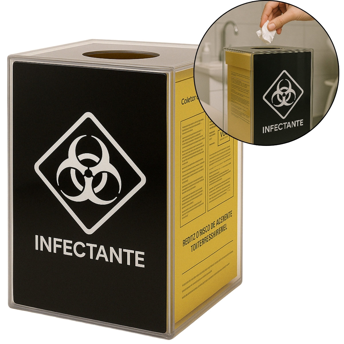 Organizador Caixa Coletora Descarpack 3l Parede Mesa Balcão