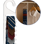 Cabide Acrílico para Gravatas Vertical 10 Ganchos – Design Moderno
