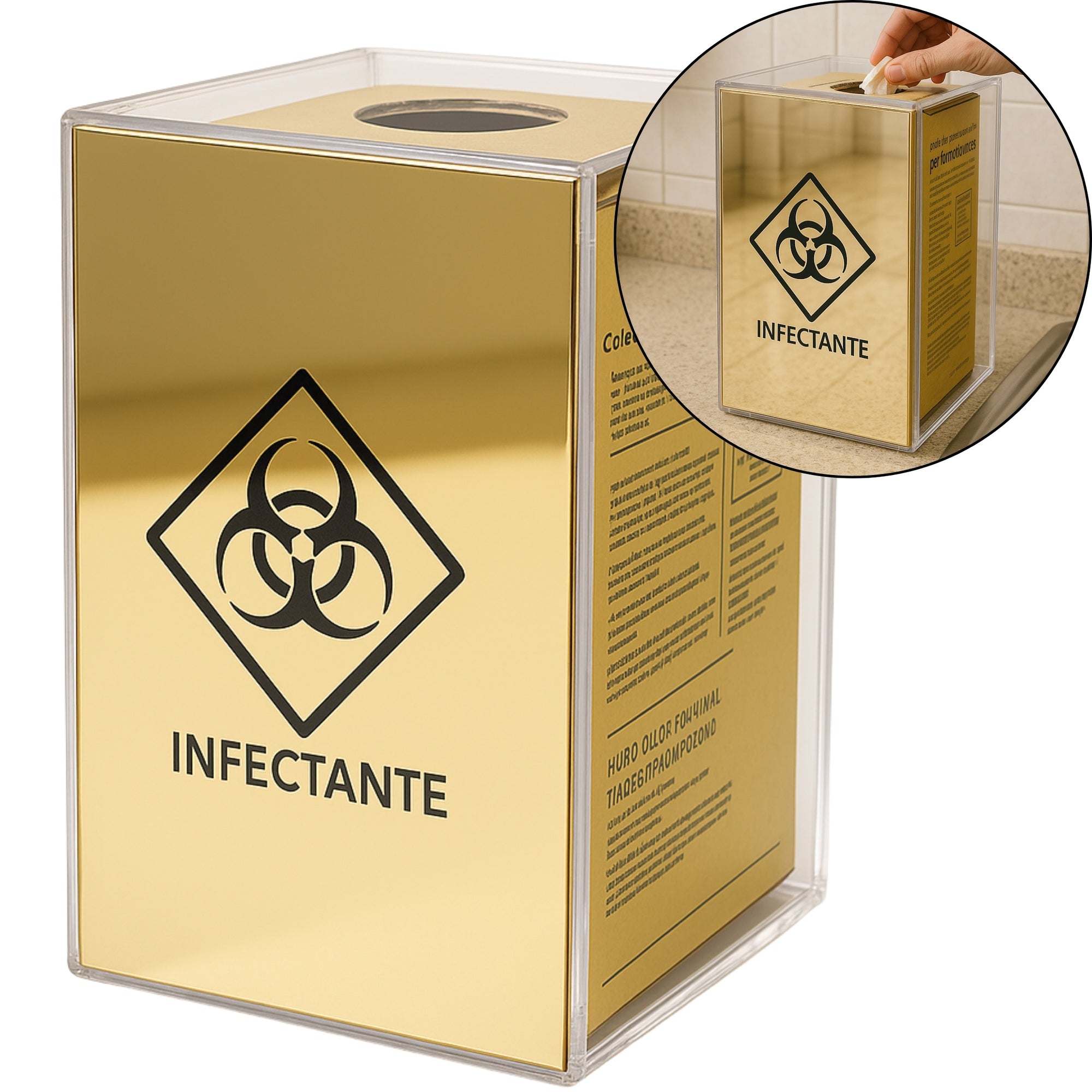 Organizador Caixa Coletora Descarpack 3l Parede Mesa Balcão