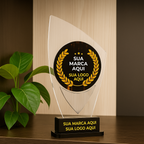 Troféus Personalizados em Acrílico com Sua Marca e Logo