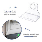 Base Celular Carregador Tomada Parede Suporte Acrílico