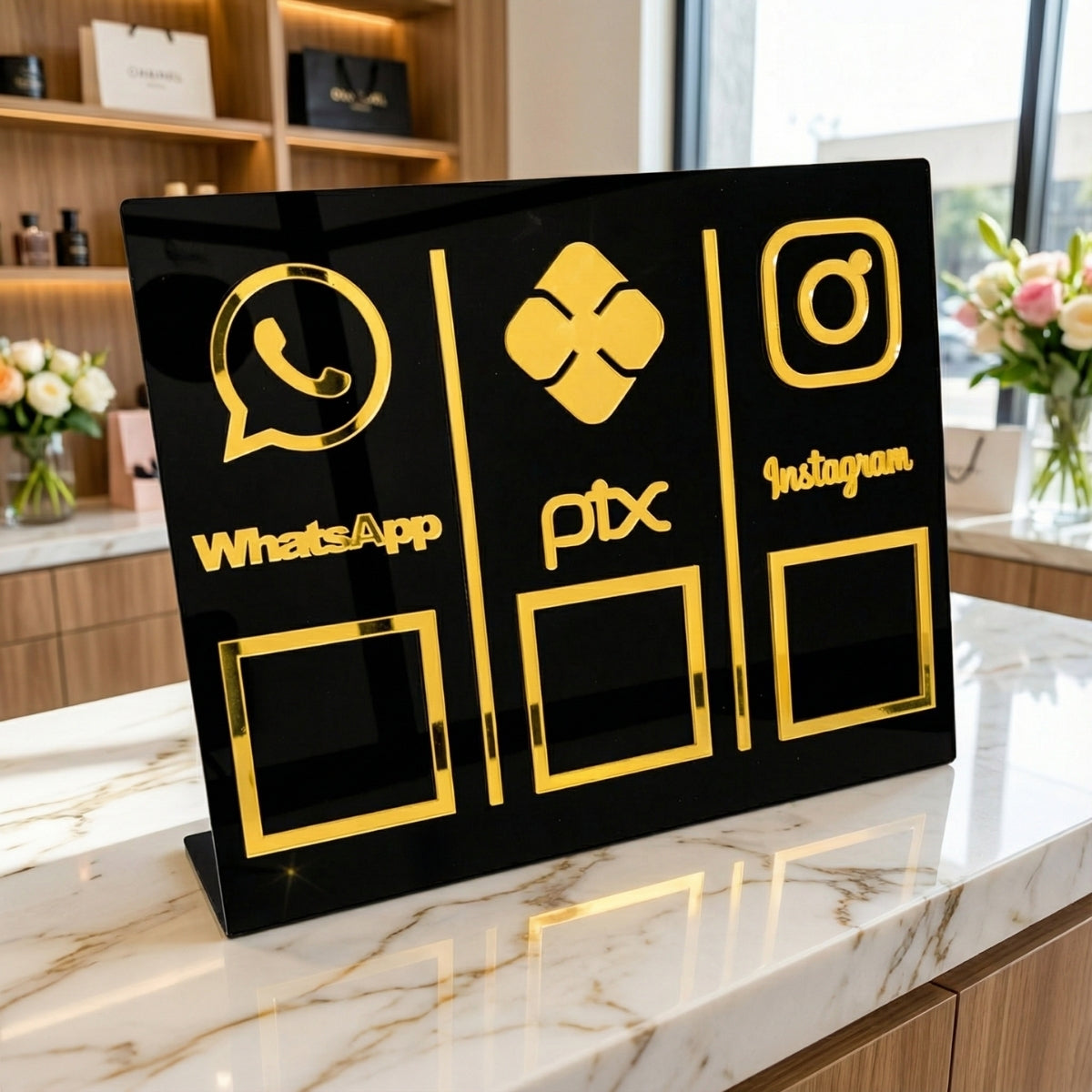 Placa Loja Balcão Qr Code Pix Whatsapp Instagram Pagamento