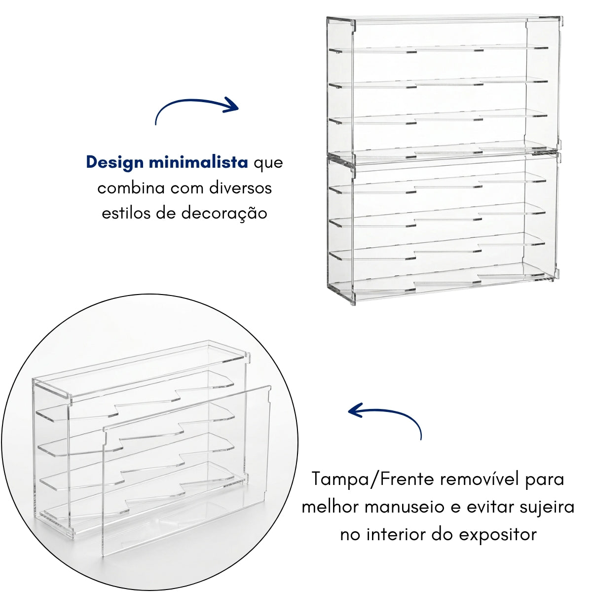 Expositor Hot Wheels 24 Carrinhos Modular Suporte Display Coleção Empilhavel Encaixável