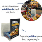 Kit 5 Porta Guardanapo Sache Acrílico Mesa Display A6 Mesa
