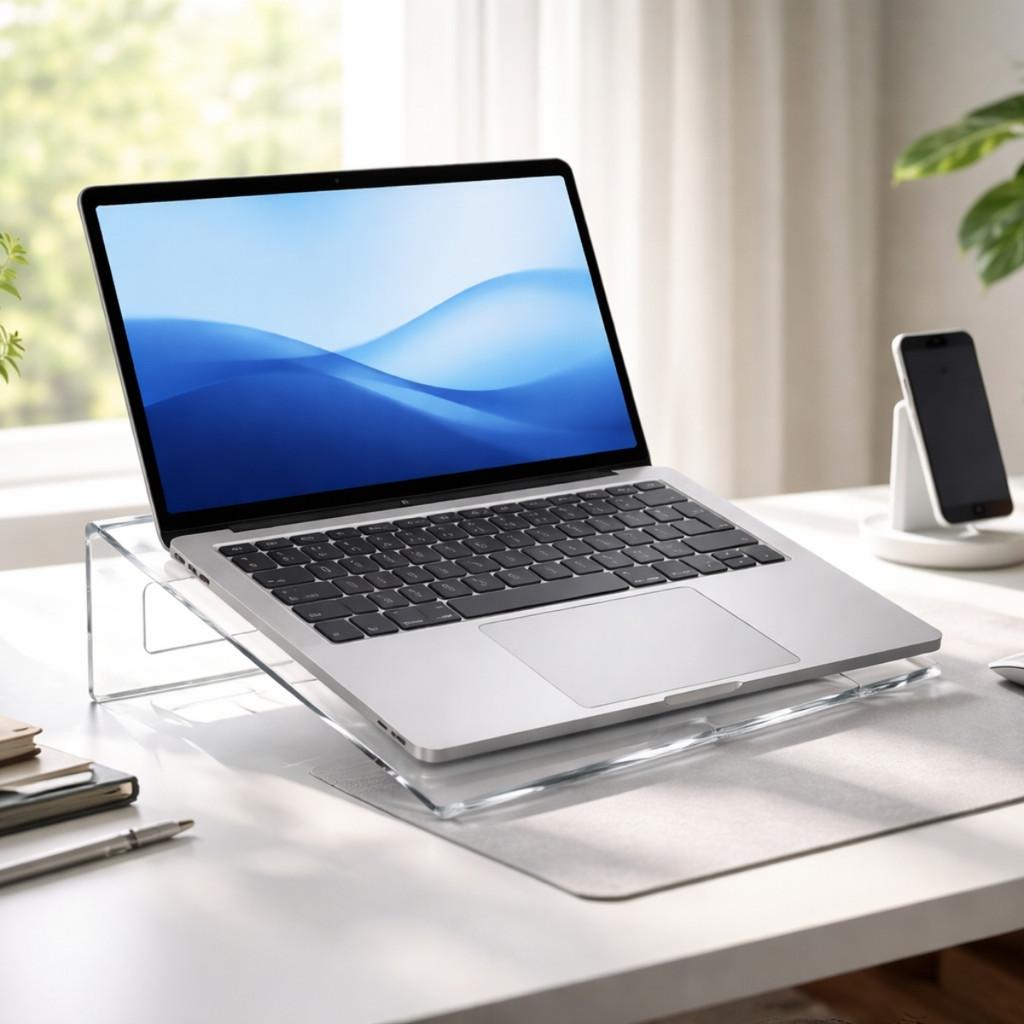 Suporte Notebook Acrílico Computador Ergonômico Apoio Laptop
