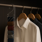 Cabide Acrílico para Gravatas Vertical 10 Ganchos – Design Moderno