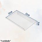 Divisória de Gavetas Acrílico Modular 22x12cm para Organização de Temperos