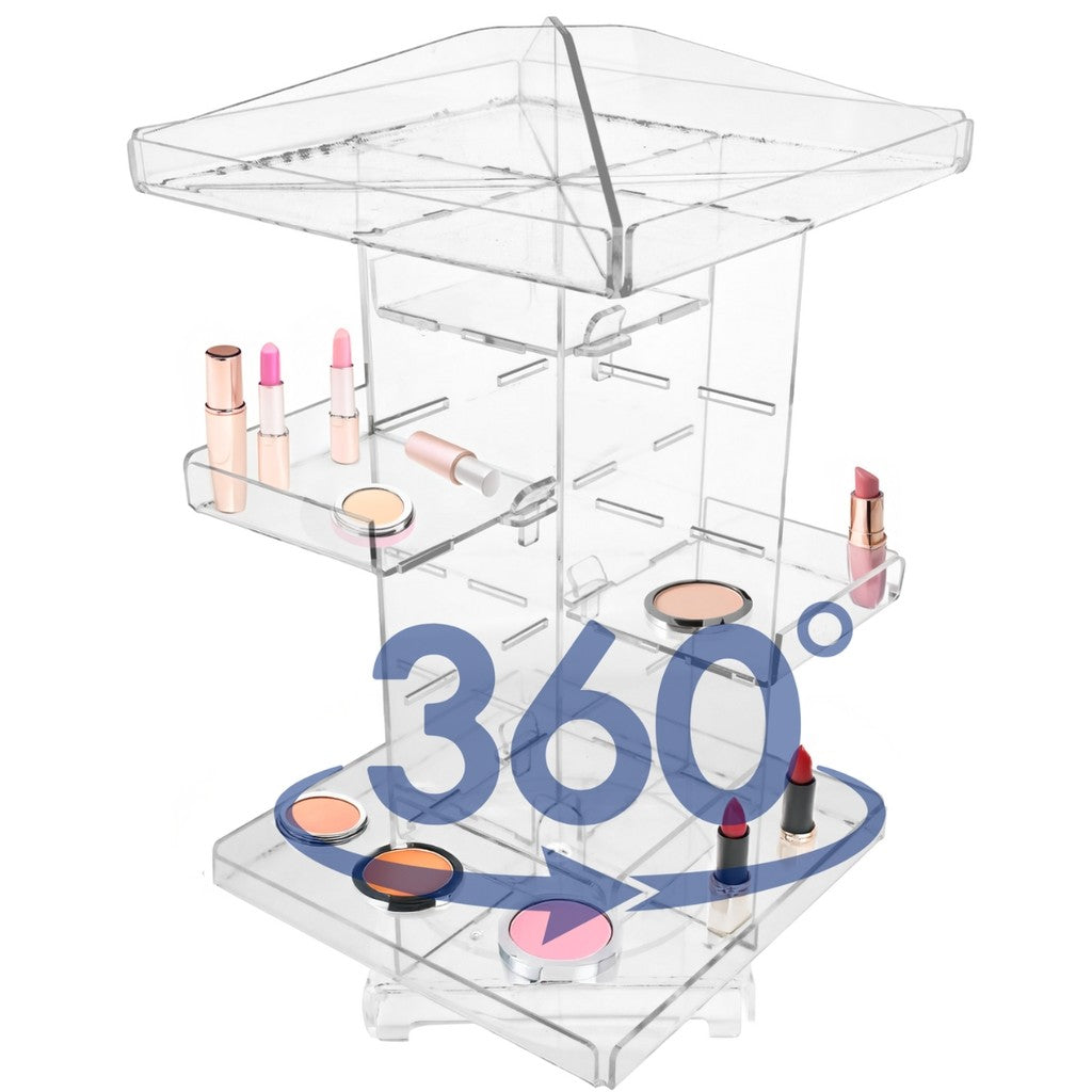 Torre Giratoria Porta Maquiagem Modular Acrilico