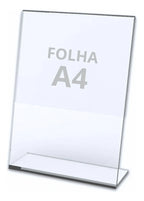 Expositor A4 Cristal Balcão Pix Menu Cardápio Avisos