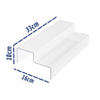 Expositor Acrílico 2 Degraus para Doces e Decoração – 33cm