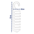 Cabide Acrílico para Gravatas Vertical 10 Ganchos – Design Moderno