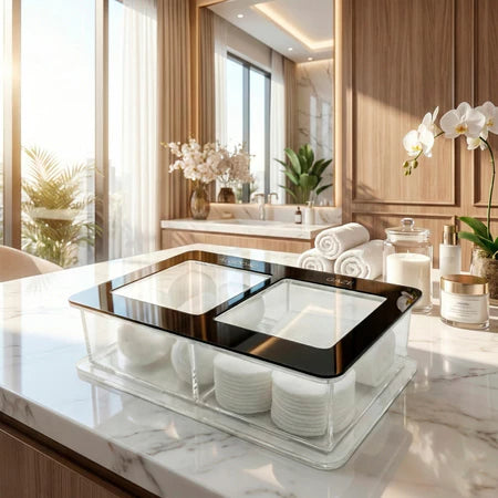 Guarda Algodão Gaze Porta Mantimentos Caixa Acrílico Estojo