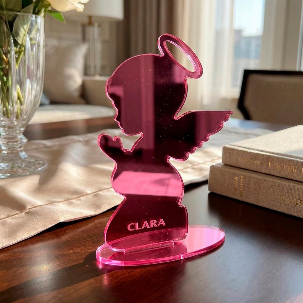 5 Pçs Lembrancinha Anjinho Personalizado Nome Bebê Batizado Enfeite Festa Nascimento Chá Fraldas Presente Criativo Decoração Quarto Menino Menina Detalhes Fofos Original Luxo Exclusivo Tema Angel Coleção Artesanal Elegante Charmoso Inesquecível Recordação