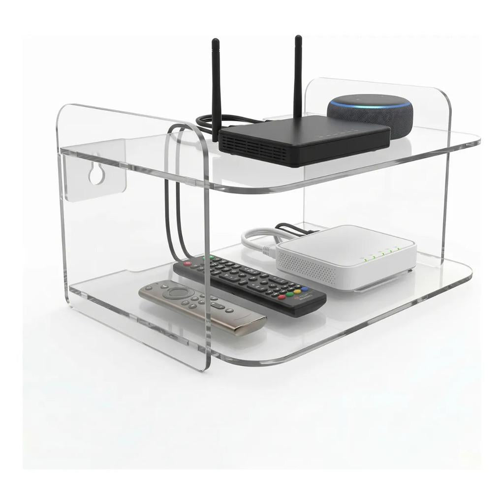 Suporte Roteador Modem Parede Organizador Wifi Tv Box Alexa aparelhos eletrônicos Espaço