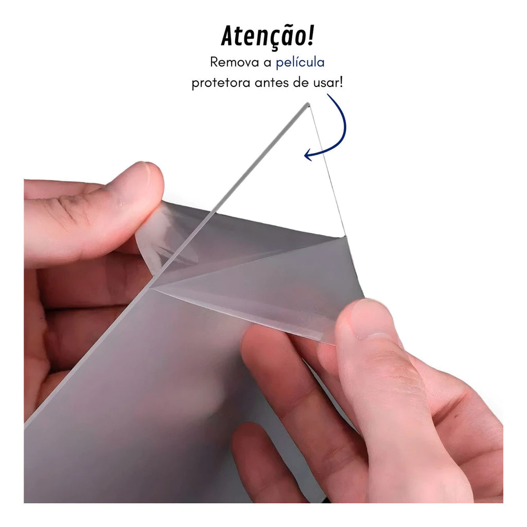 Porta Chave de Parede Acrílico 10 Ganchos Transparente e Moderno