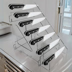 Suporte Acrílico para 7 Facas - Expositor Vertical Organizador
