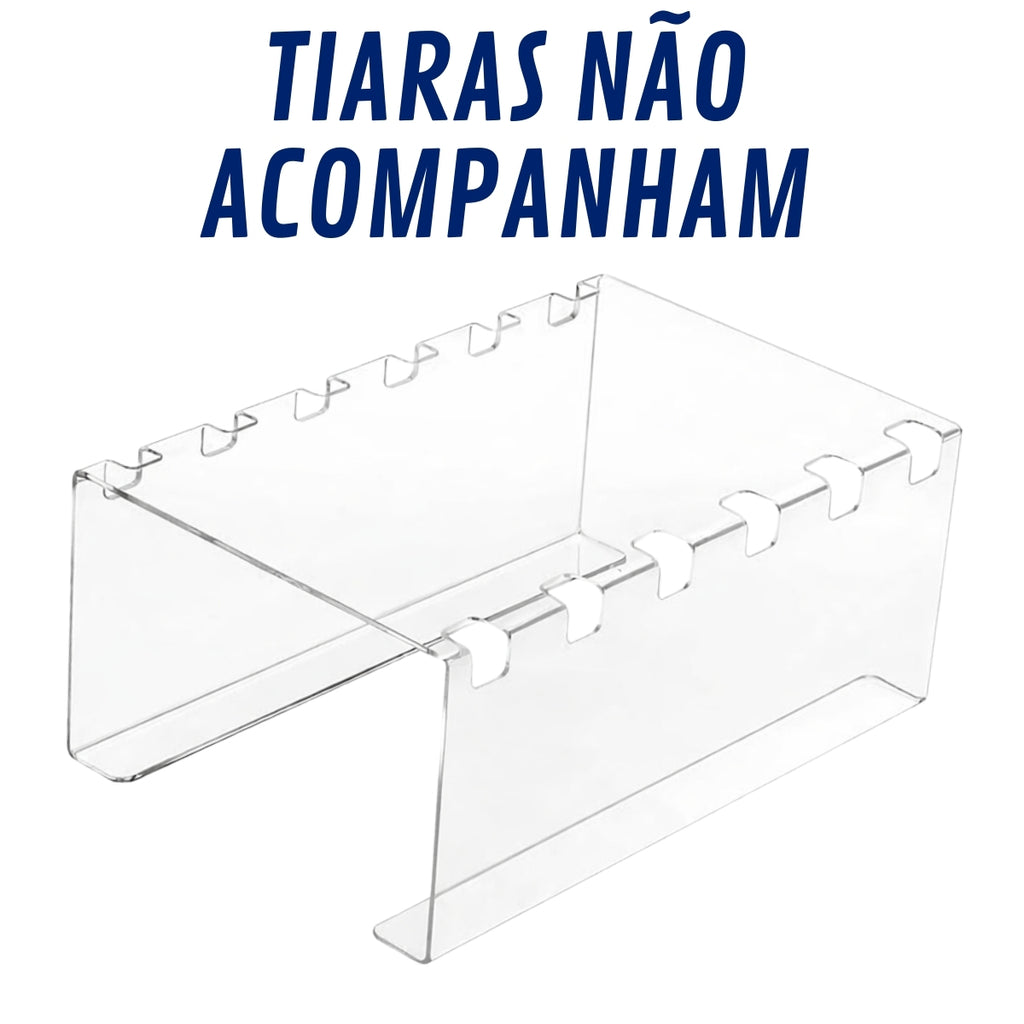 Expositor Acrílico para Tiara e Arcos 20x13x9cm Transparente
