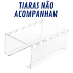 Expositor Acrílico para Tiara e Arcos 20x13x9cm Transparente