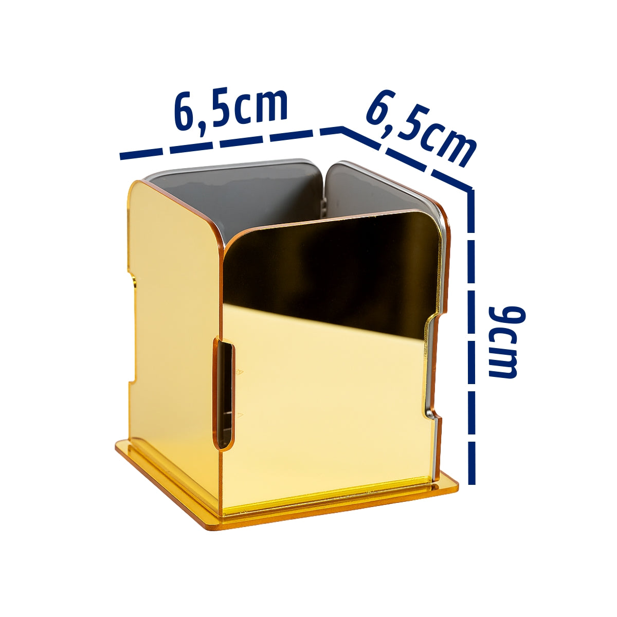 Porta Canetas Personalizado Luxo Dourado para Escritório ou Consultório