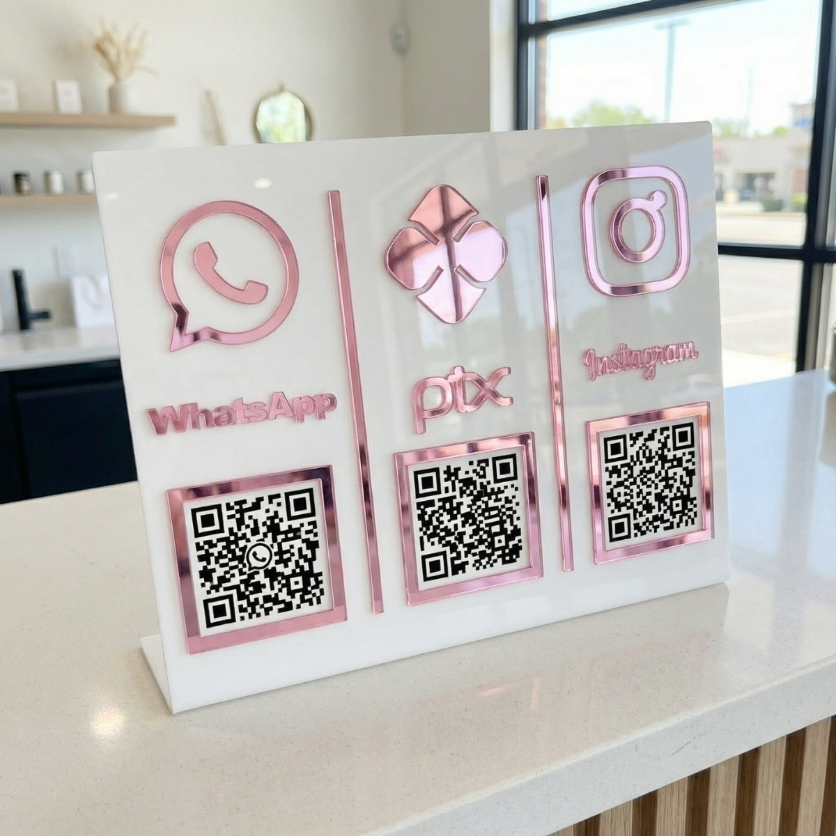 Placa Loja Balcão Qr Code Pix Whatsapp Instagram Pagamento