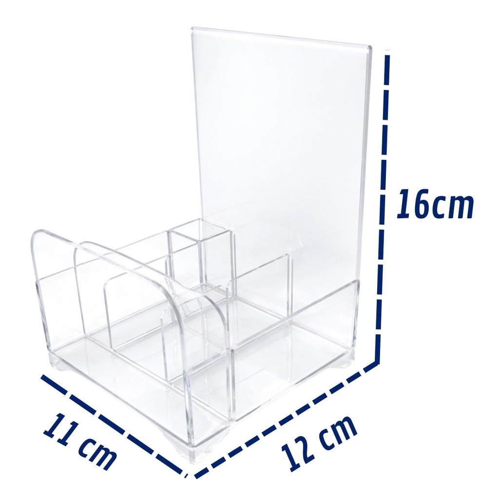 Kit 5 Porta Guardanapo Sache Acrílico Mesa Display A6 Mesa
