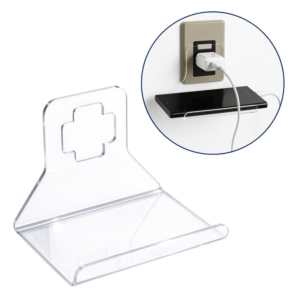 Base Celular Carregador Tomada Parede Suporte Acrílico