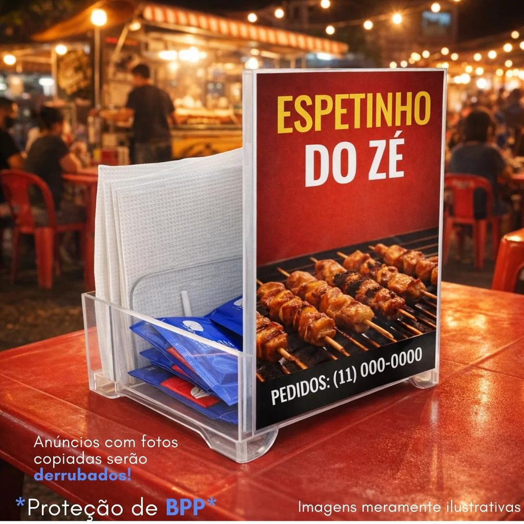 Porta Guardanapo Sache Organizador Mesa Comercial Restaurante Lanchonete Cafeteria Bar Cozinha Praticidade Higiene Exposição Elegante Design Moderno Armazenamento Acessórios Alimentação Atendimento Profissional Diário Estrutura Estilo Bancada Balcão