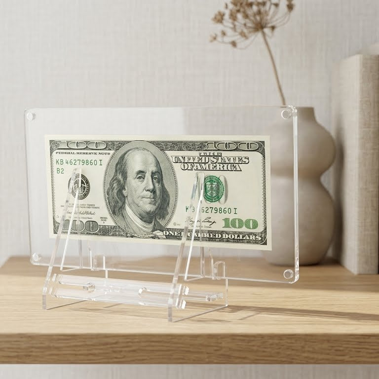 Suporte Expositor Nota Cédula Coleção Antiga Colecionador