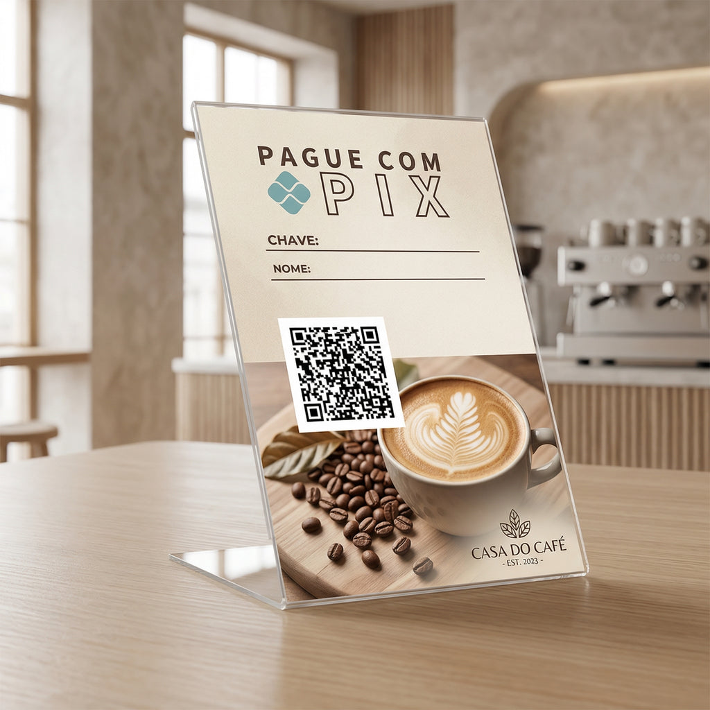 Base Acrilico A5 Porta Retrato Folheto