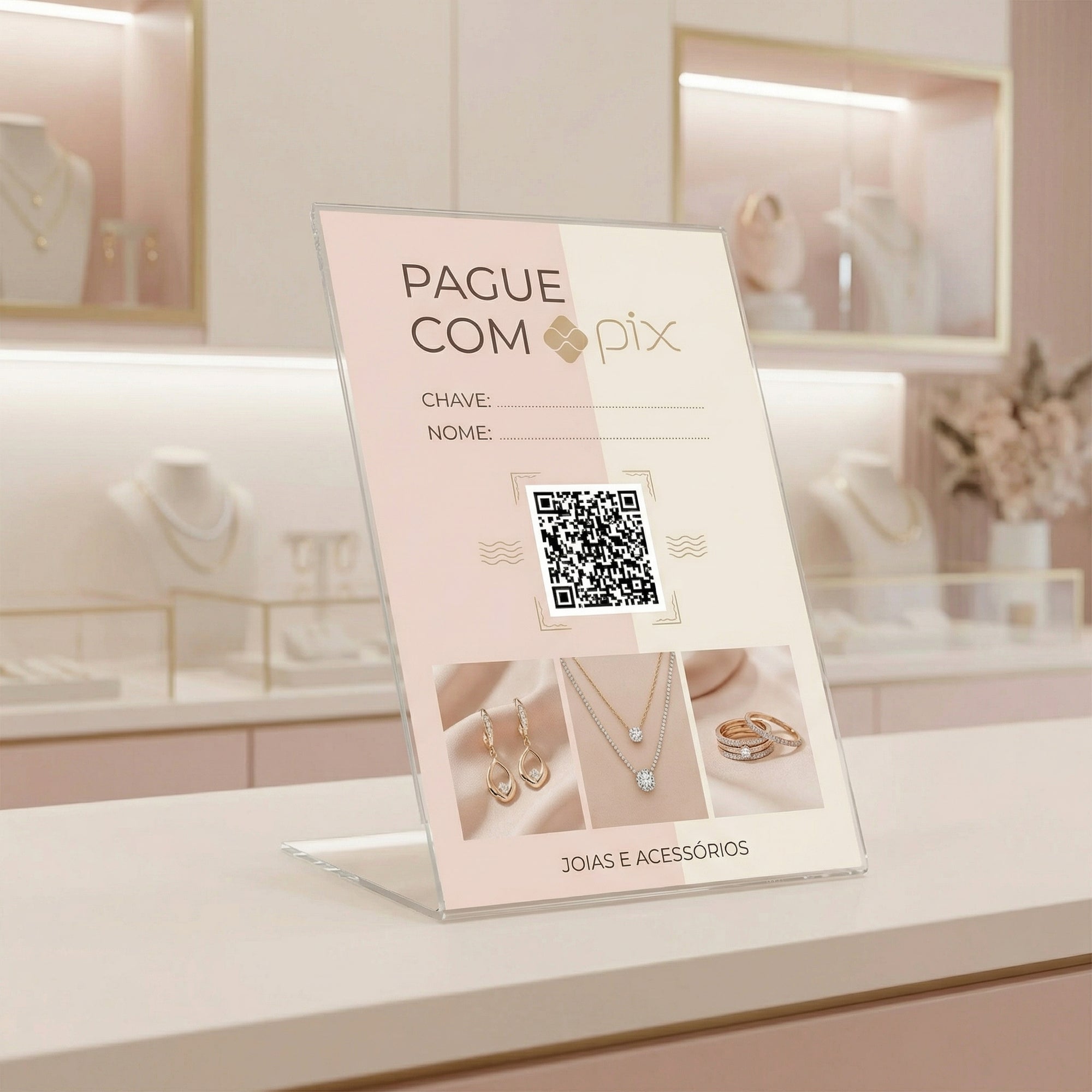 Base Acrilico A6 Porta Retrato Folheto