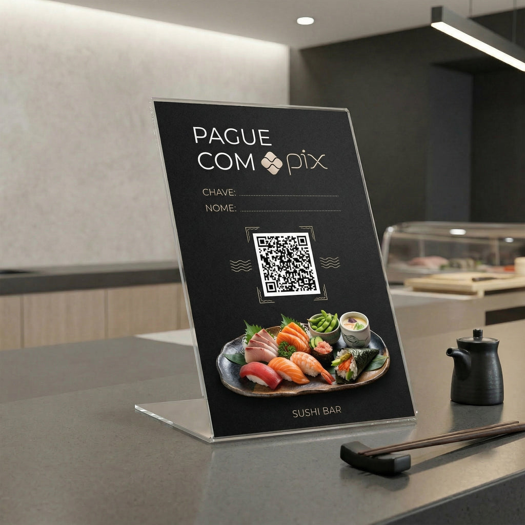 Base Acrilico A5 Porta Retrato Folheto