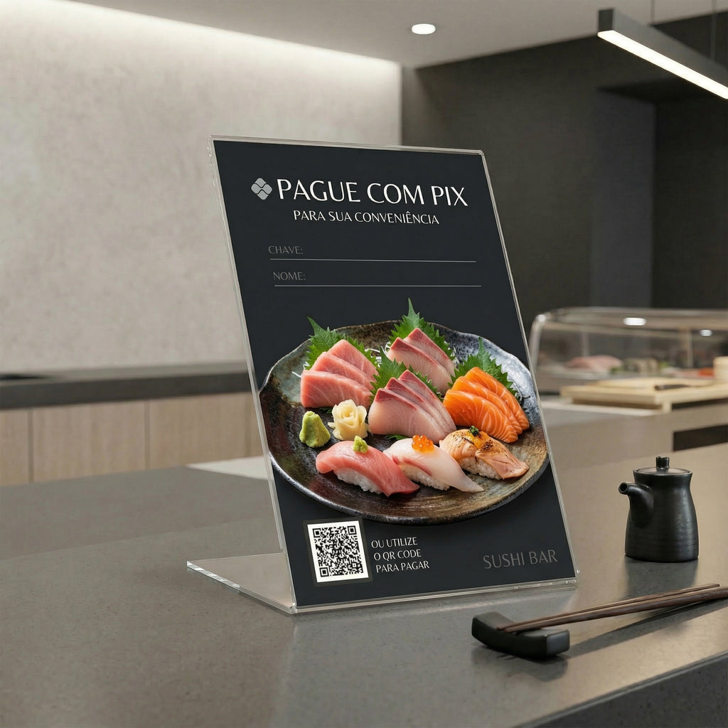 Base Acrilico A5 Porta Retrato Folheto