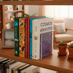 Aparador Porta Livros Suporte Bibliocanto Acrilico Par 2 Un Transparente