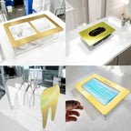 Kit Clinica Porta Alicate Gaze Algodão Mascara Luva Dourado