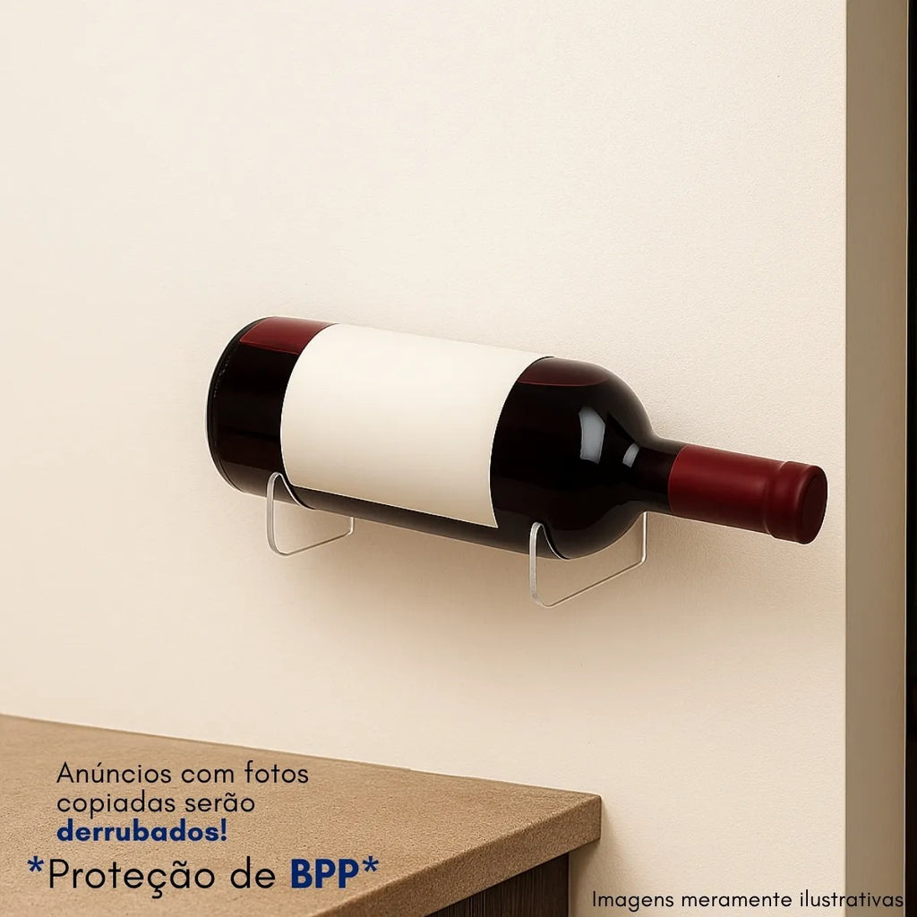 Expositor Vinho Parede Suporte Garrafa Adega Bar Decoração