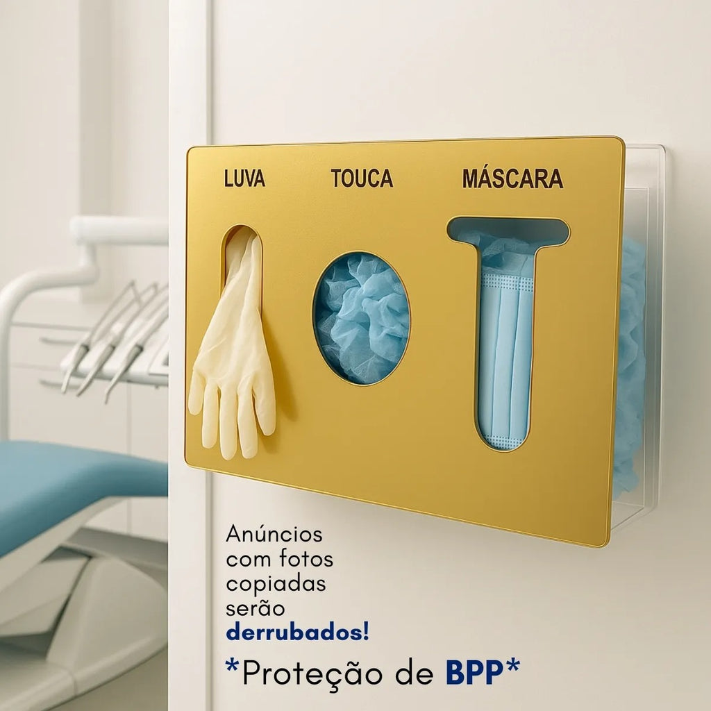 Organizador Luva Touca Máscara Acrílico Dispenser Epi Luxo