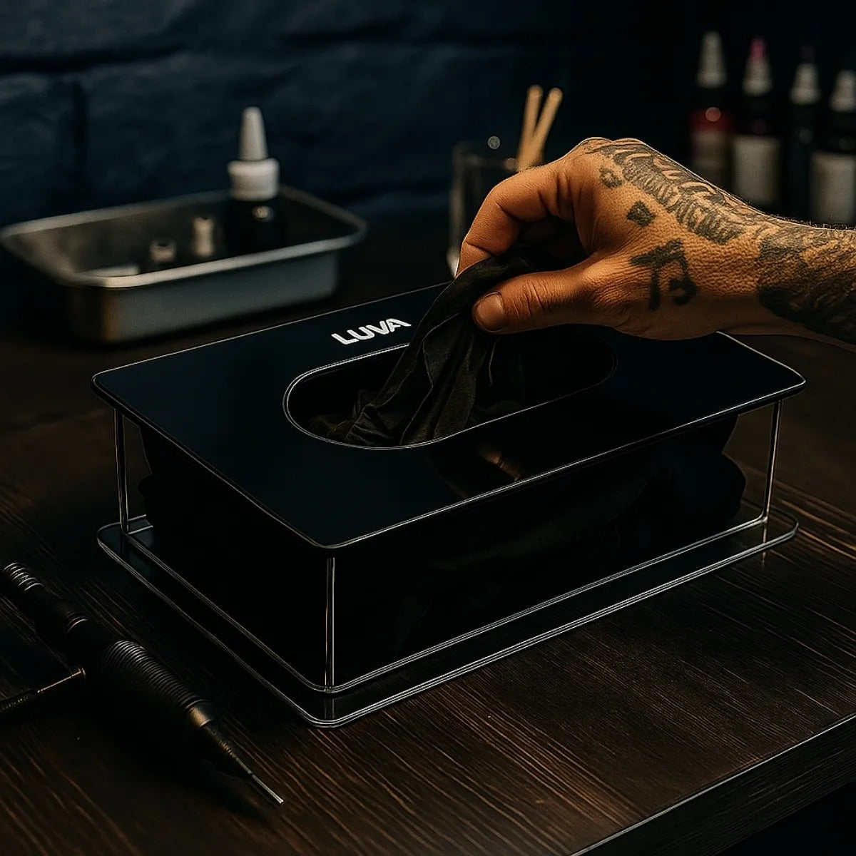 Caixa Acrílico Porta Luva Máscara Touca Profissional Médico