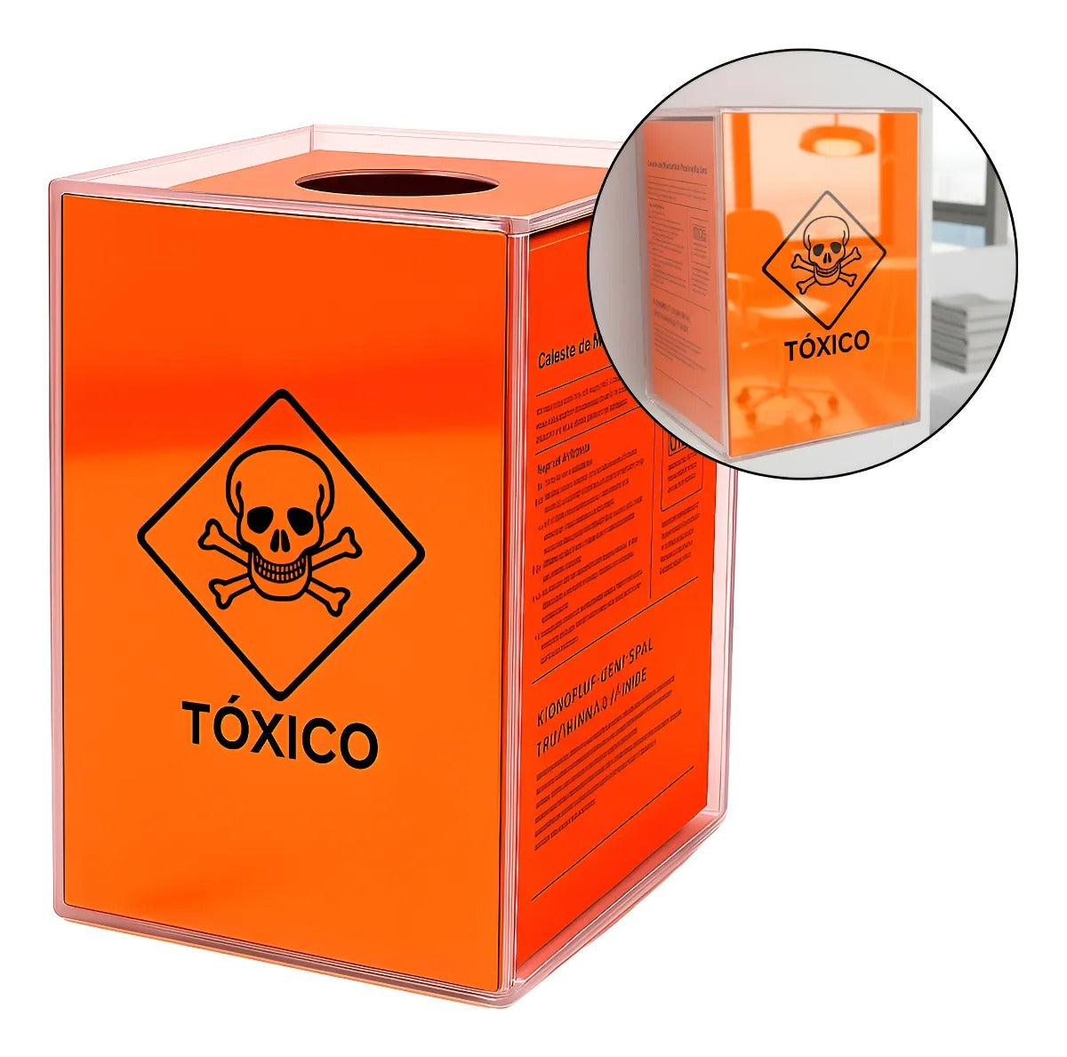 Caixa Coletora Descarpack Suporte Tóxico 3l Parede Mesa