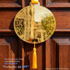 Medalha São Bento Escapulário Porta Proteção Dourado Benção
