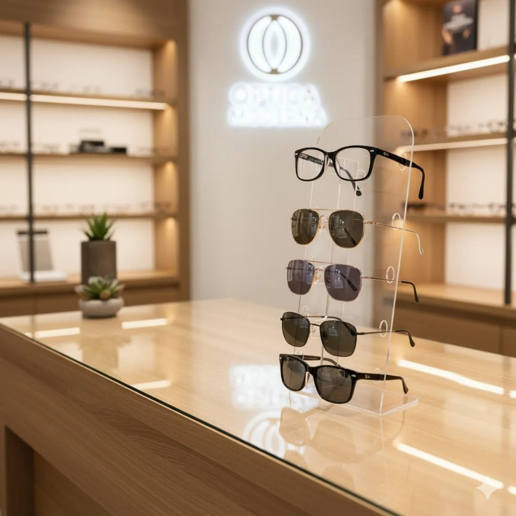 Suporte Expositor 5 Óculos Vitrine Loja Balcão Ótica