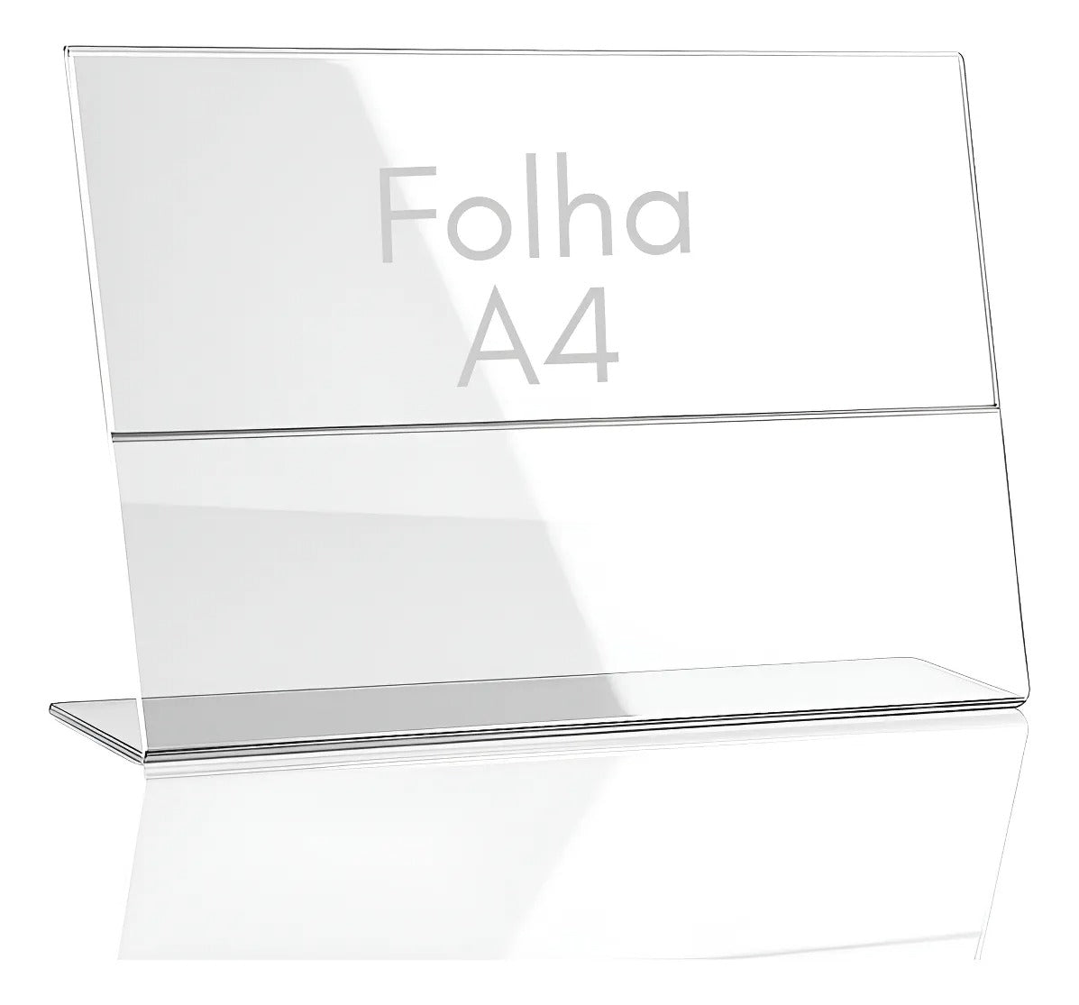 Expositor Avisos A4 30x21cm Cristal Balcão Pix Menu Cardápio