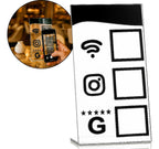 Qr Code Wifi Instagram Google Display Plaquinha Mesa Balcão