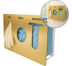 Organizador Luva Touca Máscara Acrílico Dispenser Epi Luxo