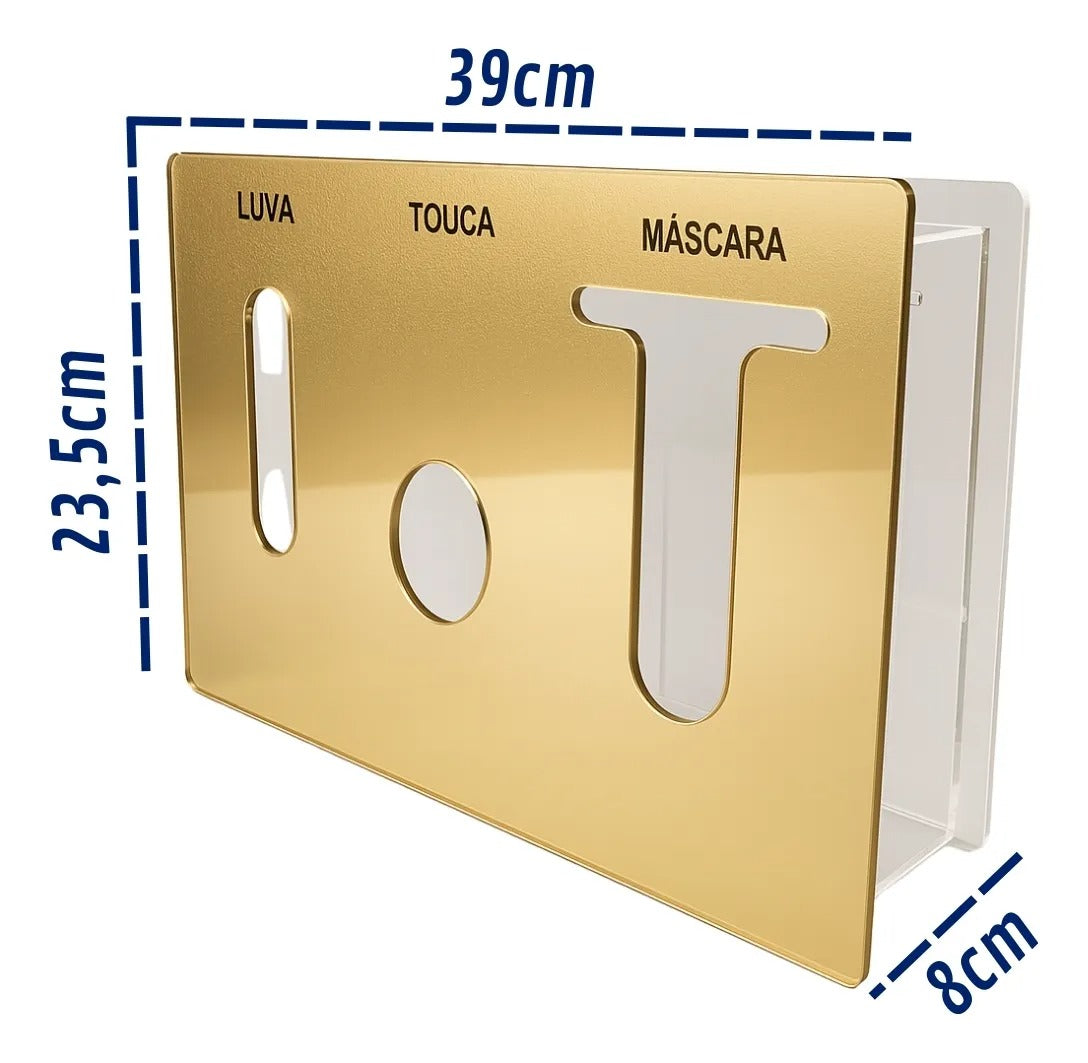 Organizador Luva Touca Máscara Acrílico Dispenser Epi Luxo